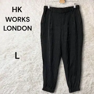HK WORKS LONDON 스트라이프 조거 팬츠 백 밴딩 시마무라 L
