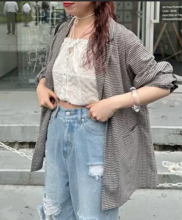 체크 자켓