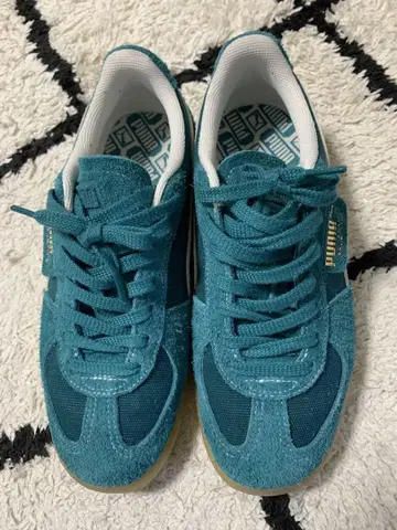 Puma 스웨이드 스니커즈 26cm 그린