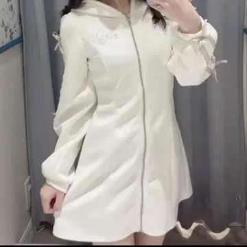 evelyn 레이스 리본 저지 op 화이트