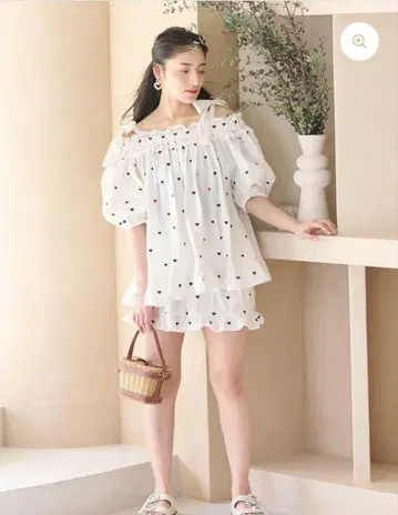 체스티 하트 퀵 드라이 셋업 화이트