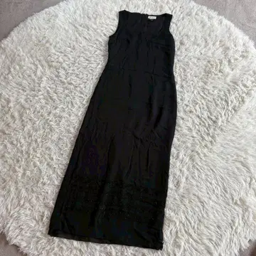 ANN TAYLOR 비즈 롱 원피스 실크 100%