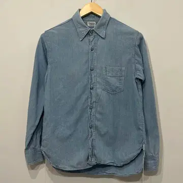 새상품급 atlast 샴브레이 워크 셔츠 14.5 텐더 로인