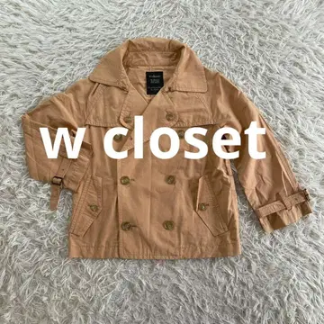 w closet 숏 기장 트렌치코트 체스터 코트