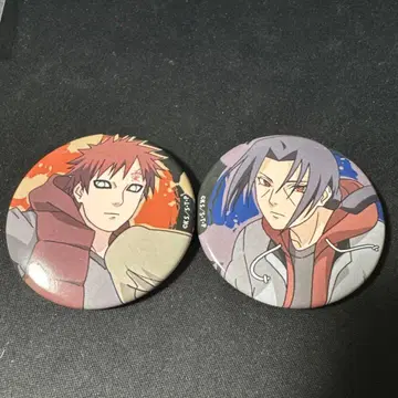 NARUTO 질풍전 가아라 우치하 이타치 캔뱃지 2개 세트