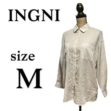 P1481 INGNI 잉그 [ M ] 시어 셔츠 드롭 숄더 프론트 오픈