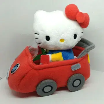 헬로키티 유포스 한정판 봉제 인형 자동차 포함