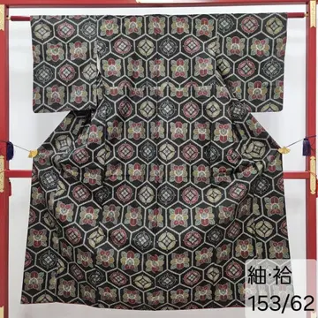 KN-599 츠무기 히로에리 겹 기모노 순수 실크 기모노