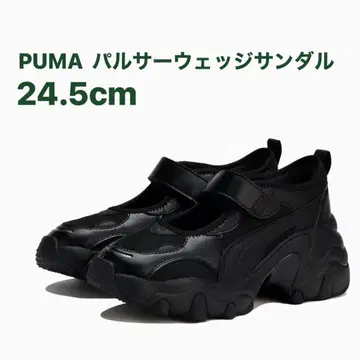[미사용] PUMA 펄서 웨지 샌들 24.5cm 블랙