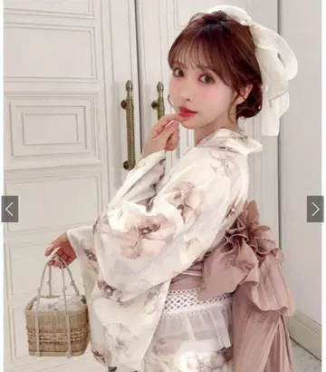 그레일 원피스 꽃무늬 유카타 큰 리본 포함 GRL