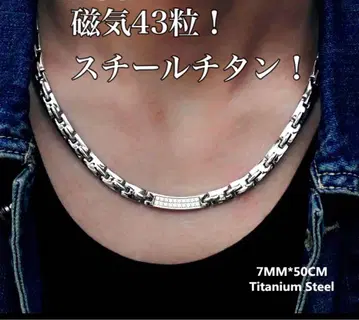 한정 입고 매혹적인 스틸 티타늄 자기 목걸이 티타늄 목걸이! 자기 43개