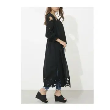 리엔다 Embroideryflower 코튼 가디건