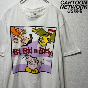 [ US 규격 ] 레어 CN Ed Edd n Eddy 티셔츠 화이트 M
