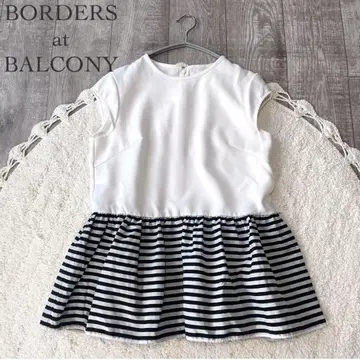 BORDERS at BALCONY 반팔 페플럼 상의 보더 38