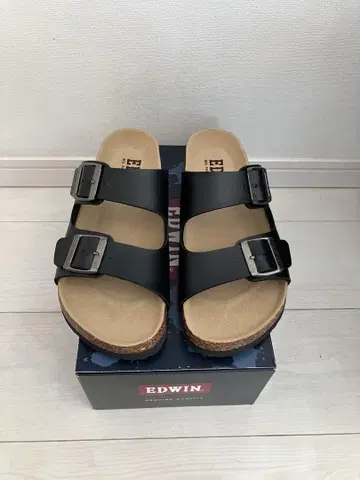 새상품 EDWIN 블랙 샌들 26.5-27.5cm