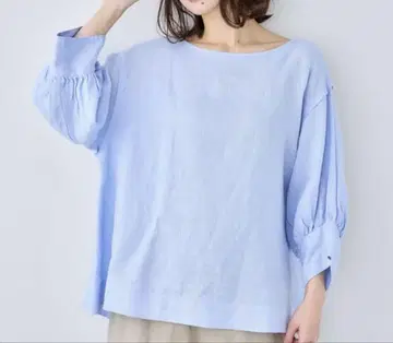 와이드 커프스 블라우스 린넨 100% 색스 완판템 스튜디오 클립