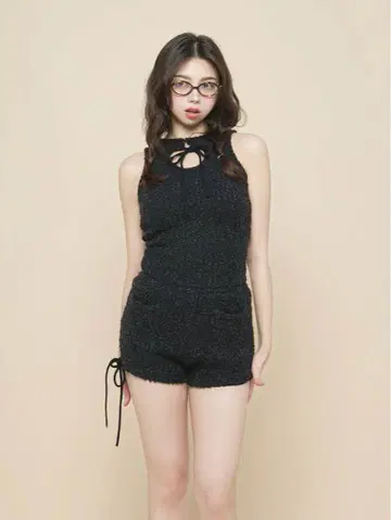 Meow 리본 셋업 Black