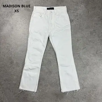 매디슨 블루 MADISON BLUE 팬츠 화이트 데님 컷오프