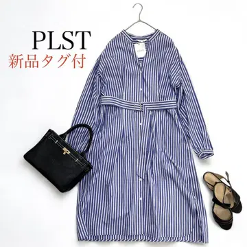 택 포함 새상품 PLST 플라스테 셔츠 원피스 허리 벨트 M
