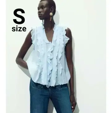 ZARA 프릴 상의 S 완판템