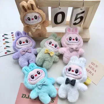 Labubu(라부부) 봉제 인형 스트랩 6개 세트