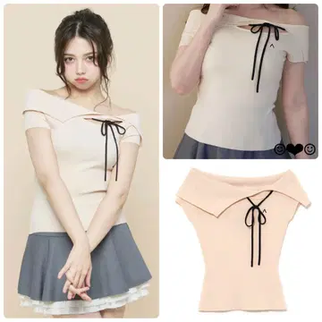 andmary Amari ribbon tops baby pink