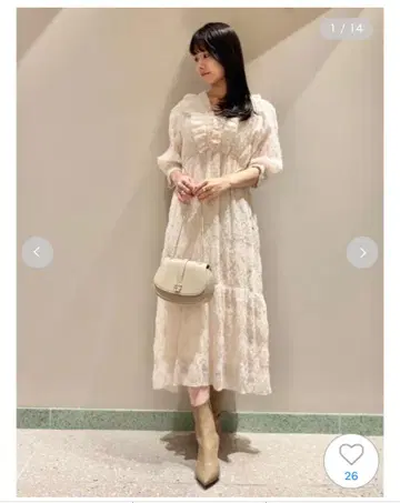 스나이델 자카드 플리츠 원피스