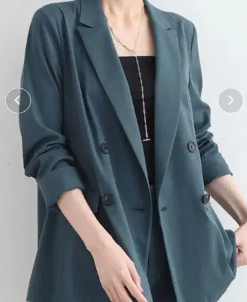 INDIVI 마 혼방 테일러드 더블 재킷