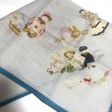 미사용 오카주 손수건 majikao 손수건 교토 인형 양풍 패턴