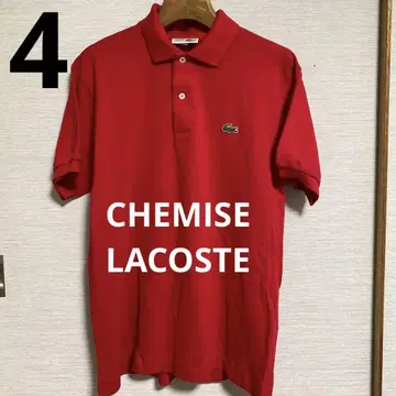 LACOSTE 레드 피케 셔츠