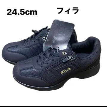 FILA 블랙 24.5cm 3E 상당 경량 워킹 신발 스니커즈 새상품