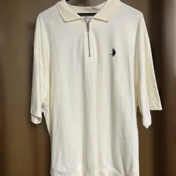U.S. POLO ASSN. 크림색 피케 셔츠 LL