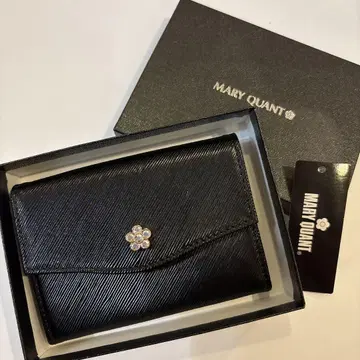 MARY QUANT 명함, 카드 홀더 블랙 라메