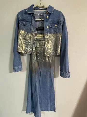ZARA 데님 자켓 스커트 세트
