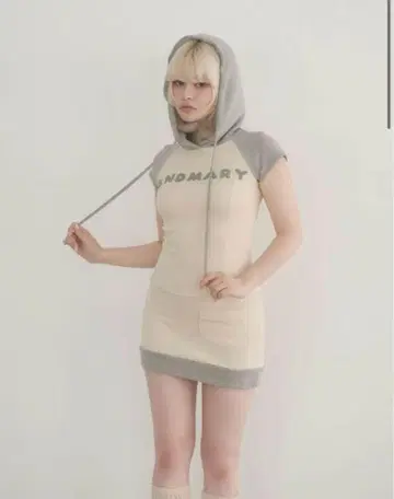 andmary Mary logo mini dress gray 앤드마리