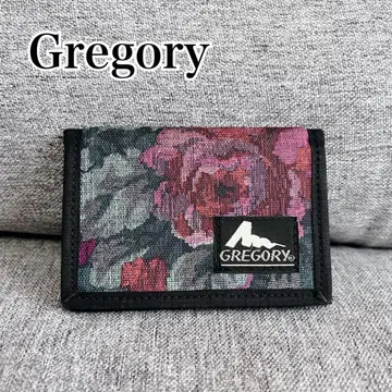GREGORY 그레고리 구 로고 꽃무늬 카드 케이스 플로럴 태피스트리