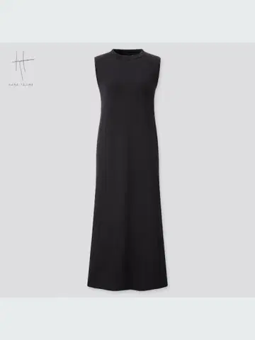 [미사용 새상품] UNIQLO 하나 타지마 슬리브리스 롱 플레어 원피스