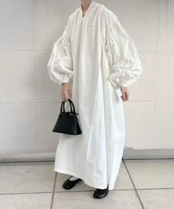 페르나 perna 하자 있음 롱 원피스 볼륨 셔츠 원피스