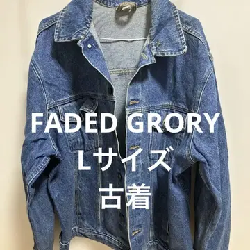 L 사이즈 인디고 블루 데님 자켓 FADED GRORY
