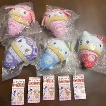 산리오 캐릭터즈 크레이프 아기  마스코트 4종 5개 세트