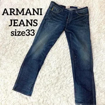 ARMANI JEANS 아르마니진 페인트 가공 인디고 데님