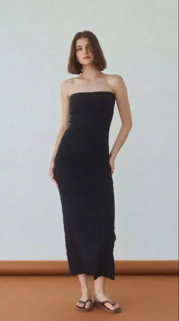 택 포함 미사용 새상품 ALEXIA STAM 리브 베어 원피스 M 사이즈