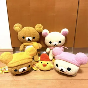 리락쿠마 니트 봉제 인형 전5종 코리락쿠마 키이로이토리 헤이세이 레트로