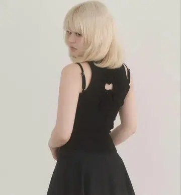 당일 발송 블랙 Heart point tops aandmary