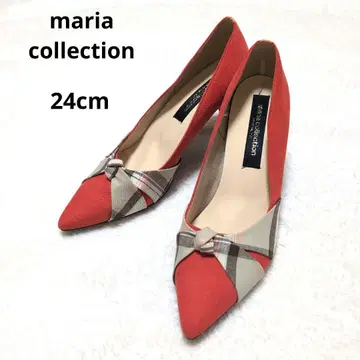 [새상품급] maria collection 하이힐 오렌지 리본 24cm