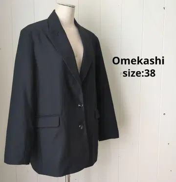Omekashi 어른의 트렌드 스타일 파워 숄더 테일러드 자켓 38 블랙