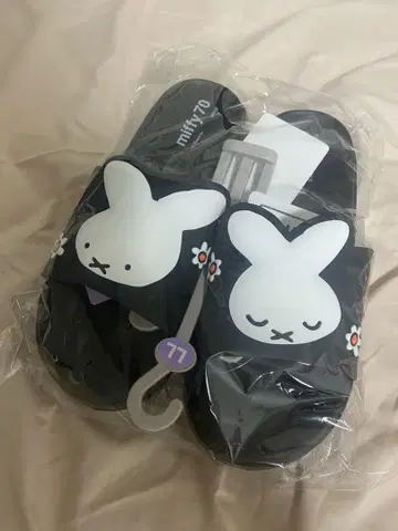 miffy 70 슬라이드 샌들 블랙 LL 나인체 미피 새상품