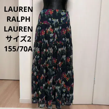 LAUREN RALPH LAUREN 플라워 프린트 플레어 롱 스커트
