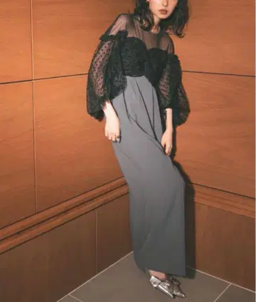 ANDRESD flocky dot dress 안드레스드