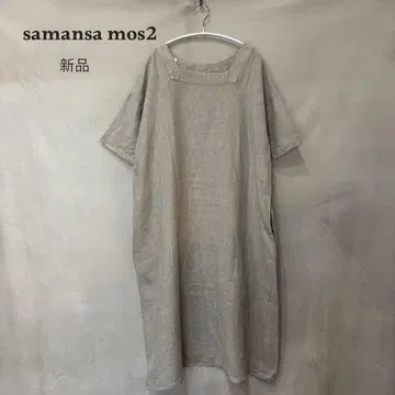 새상품 samansa mos2 사만사 모스모스 린넨 앞뒤 착용 원피스